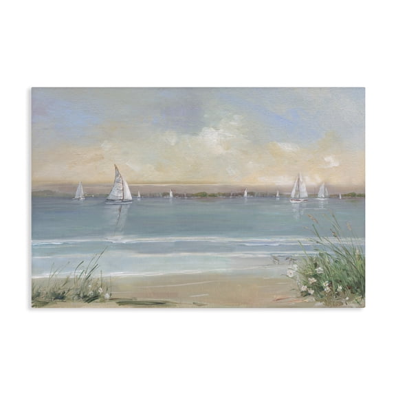 Stupell Industries Transitional Coastal Sailing At Dawn Canvas Art, 24 x 16, by Sally Swatland