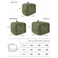 thumbnail image 2 of Japanese Toaster Cover 2 Slice, Small Kitchen Appliance Covers, Green Rustic Retro Pastoral Floral Leaves Toaster Oven Cover with Loop, Bread Machine Cover Polyester Dust Cover Protection, 2 of 4