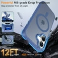 thumbnail image 6 of BENTOBEN Case for iPhone 17 Compatible with Mag-Safe 6.3" Metal Frame Slim Tpu Matte Shockproof Protective Cover Blue, 6 of 7
