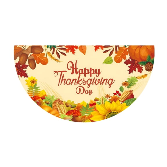 AUQ Fall Bunting Outdoor Flag,Garden Half Fan Banner,Pumpkin Fall Flags for Outside,Fall Decorations for Home,Thanksgiving Decorations for Garden Decor,Thanksgiving Gifts for Women Men,Holiday Decor