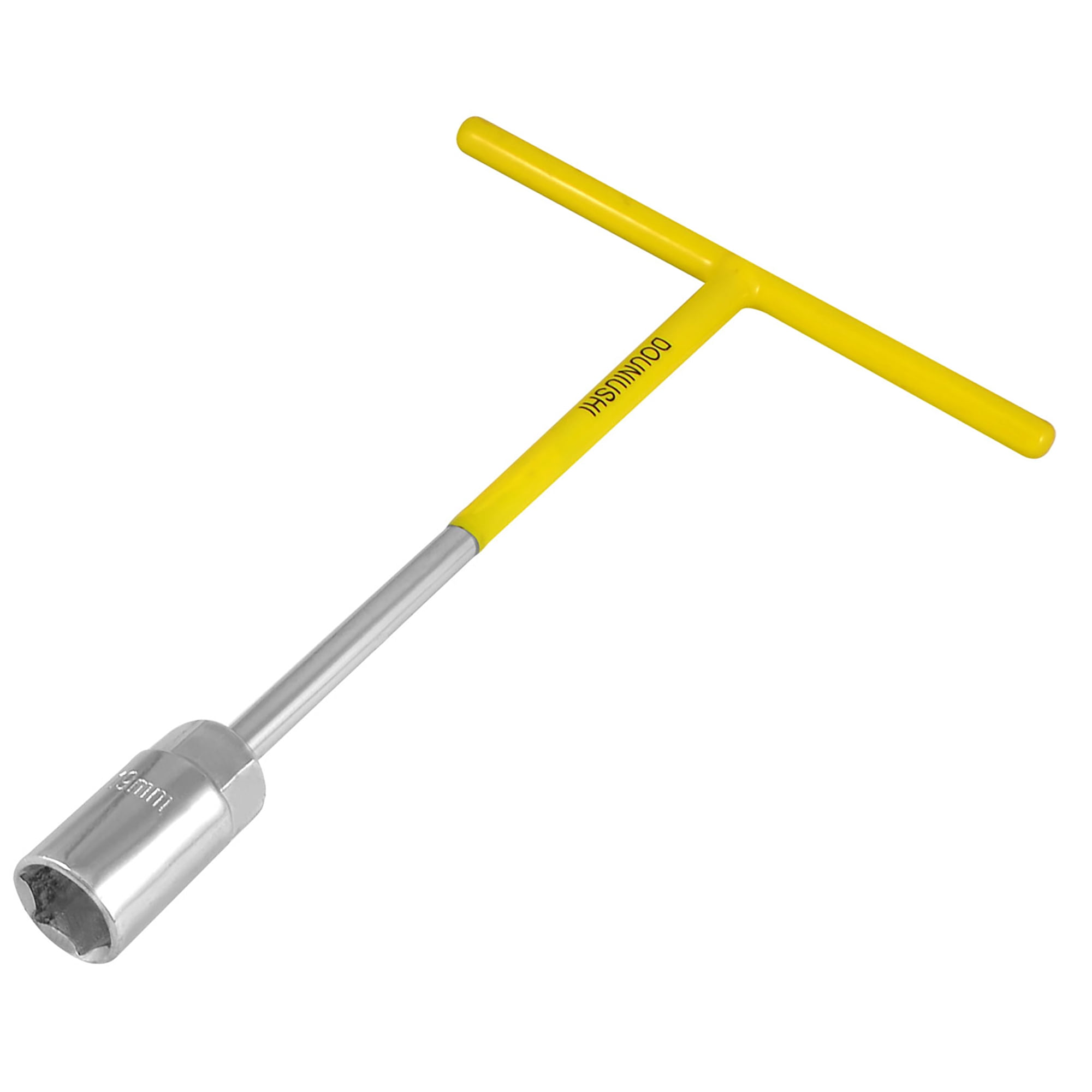 Unique Bargains 19mm Hexagon Socket Wrench with Ergonomic Rubber T Handle for Easy Use