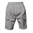thumbnail image 6 of DDAPJ pyju Clearance Today! Linen Cargo Shorts for Men Drawstring Summer Beach Shorts Lightweight Comfy Lounge Sweat Shorts with Multi Pockets Gray L, 6 of 9