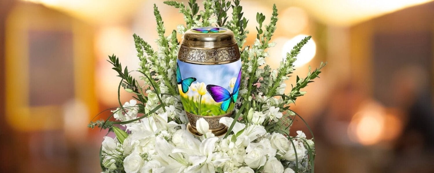 Wild Butterflies Urns for Cremation Ashes Large Urn XL or Small Keepsake Urns for Human Ashes & Urns for Human Ashes for Home or Burial Small Urns for Human Ashes Set of 4