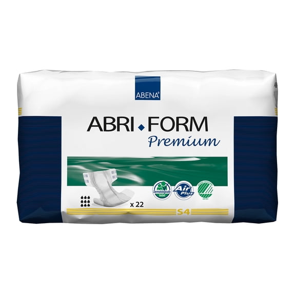 Abena Abri-Form Premium S4 Adult Incontinence Brief S Heavy Absorbency Overnight, 43056, 132 Ct