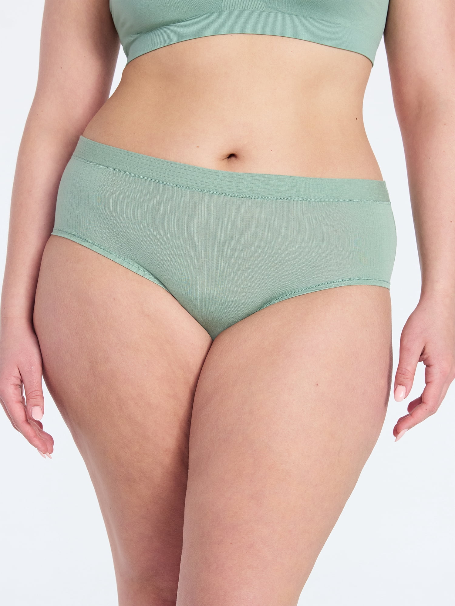 Joyspun Women's Ribbed Modal Hipster Panties, 3-Pack, Sizes XS-3XL