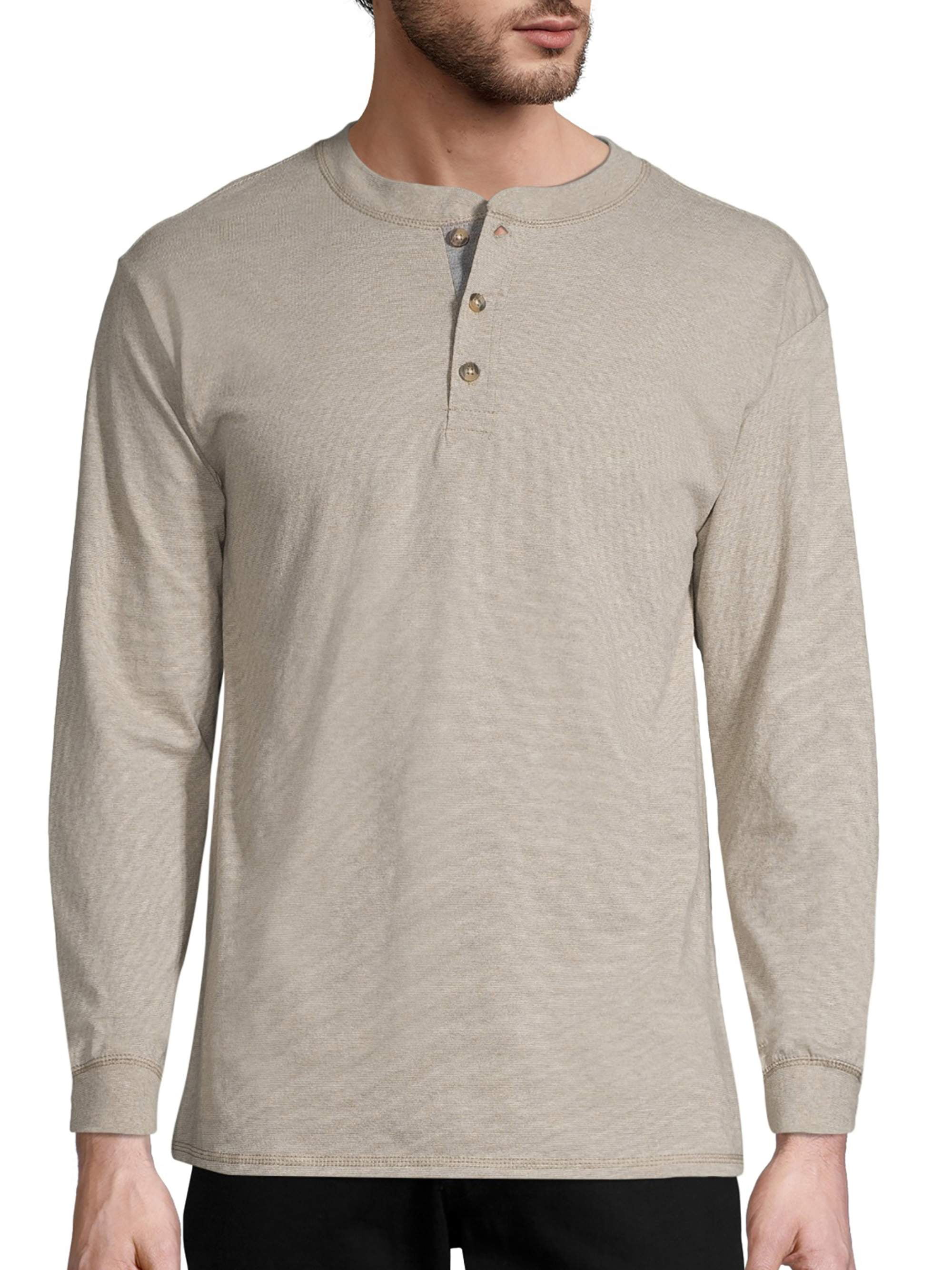 French Connection Mens 3 Button Solid Color Henley Shirt 