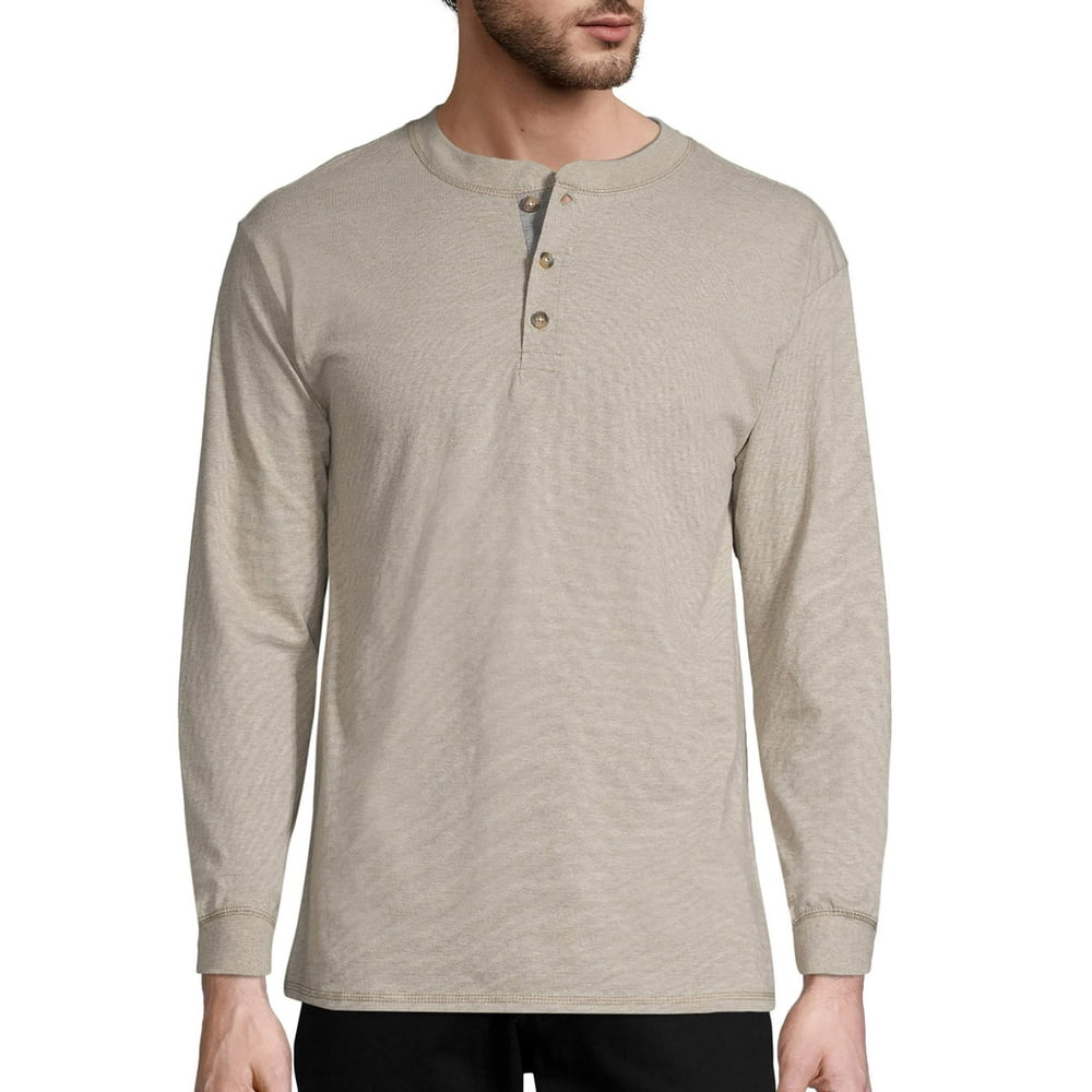Hanes Hanes Men's and Big Men's Beefy Heavyweight Long Sleeve Three