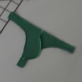 thumbnail image 3 of Lovzfmll Men's Underwear, Ice Silk Breathable Low-Rise Thong with Pouch, Quick-Dry Sheer Briefs Army Green, L, 3 of 5