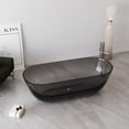 thumbnail image 4 of MEDUNJESS 69" Resin Stone Freestanding Bathtub, Transparent Gray Soaking Tub Solid Surface Modern Tubs with Pop Up Drain, 4 of 9