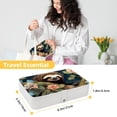 thumbnail image 5 of Sloth Elegant PU Leather Decorative Box Jewelry Organizer with Removable Compartment - Portable Earring Organizer, 5 of 6