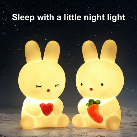 

Mairbeon LED Toy Good-looking Luminescent Lovely Low Consumption Cartoon Gift Vinyl Rabbit Shape Night Lamp for Bedroom