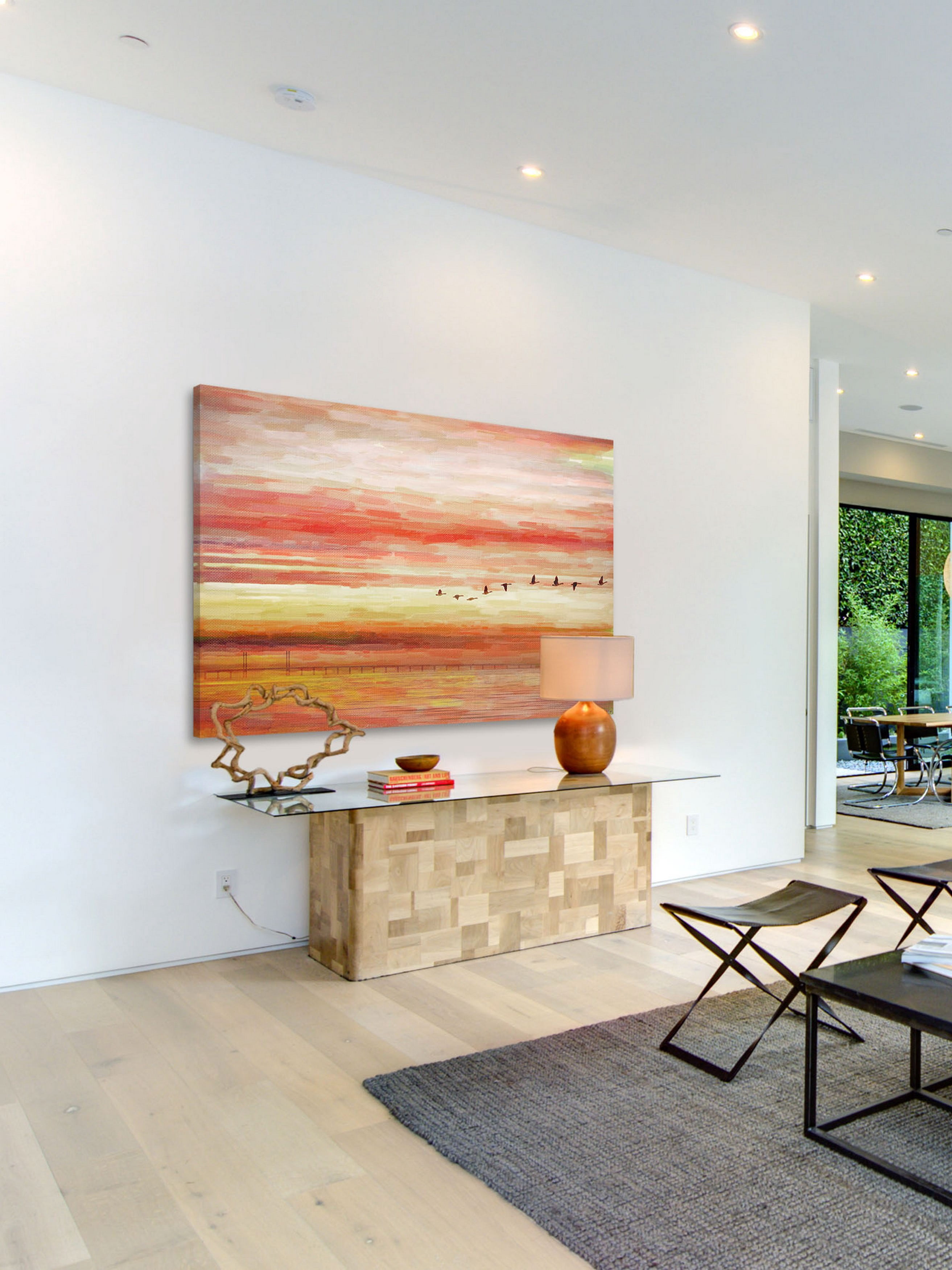 Flying South Painting Print on Wrapped Canvas