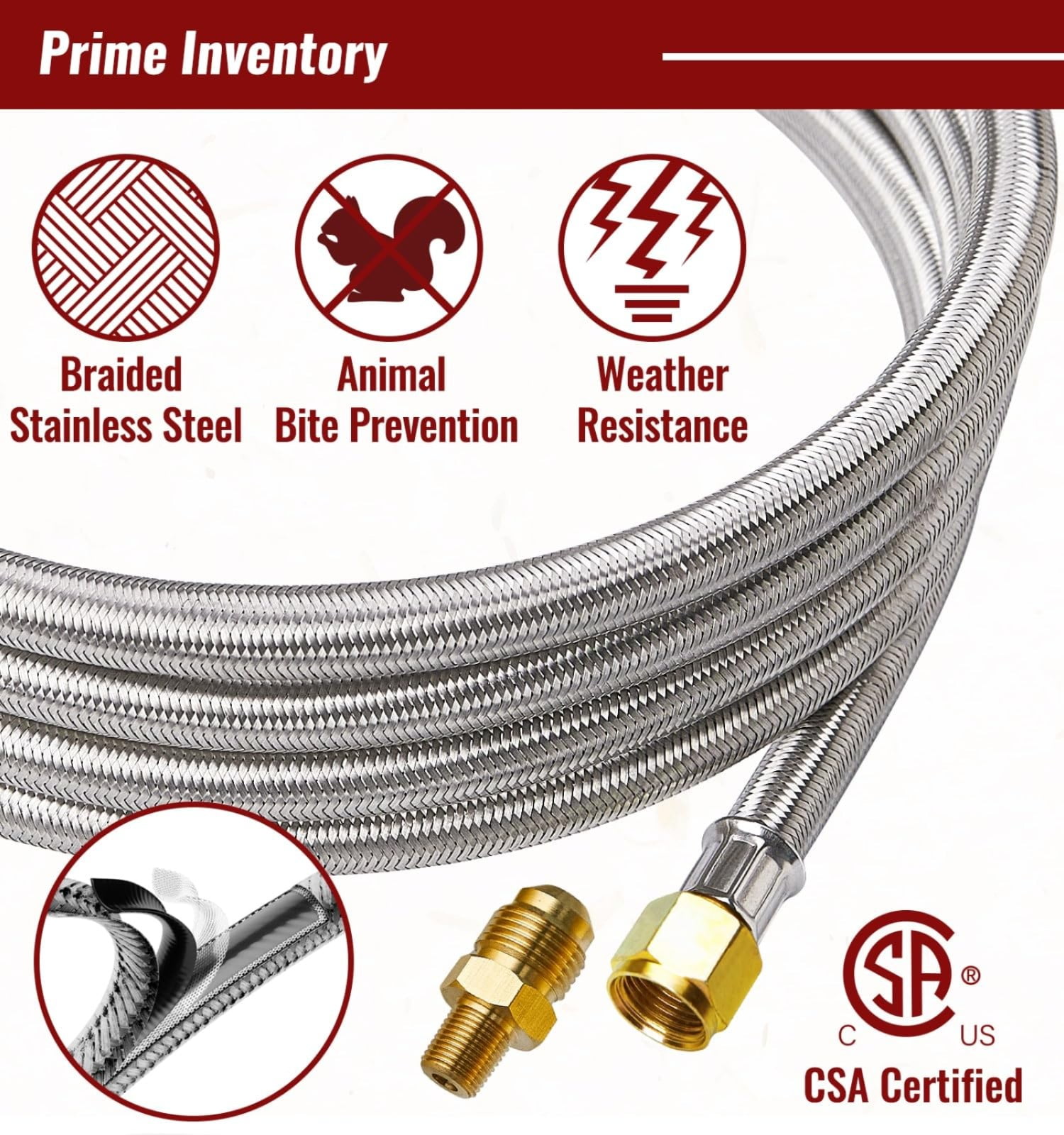 GBAYXJ 5FT High Pressure Propane Regulator Hose With Gauge 0~30 Adjustable Propane Tank Regulator Stainless Fit For Turkey Fryer，Fish Fryer，Propane Burner，Fire Forge And Stainless steel(A)