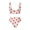 thumbnail image 6 of Rocae Strawberry for Bikini Set for Women Two Piece Sexy High Swimsuits Split Crossover Bikini X-Large, 6 of 9