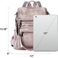 thumbnail image 4 of Womens Backpack Purse Vegan Leather Large Travel Backpack College Shoulder Bag with Tassel, 4 of 7