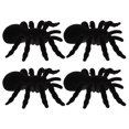 thumbnail image 2 of FELTECHELECTR 4 piezas de arañas artificiales de Halloween con efectos vívidos, juguetes de araña terroríficos para trucos (negros), 2 of 6