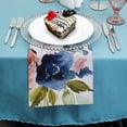 thumbnail image 4 of Nawy Flowers Polyester Party Dinner Decoration Washable Napkins, Reusable Fabric for Events 6 PCS, 4 of 7