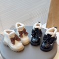 thumbnail image 4 of Bnwani Girls Winter Boots Ankle Fleece Lined Velvet Soft Bow Soft-Soled Princess Booties 3-9 Years, 4 of 9