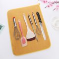 thumbnail image 4 of Visland 2Pcs Drying Pad Great Water Absorption Microfiber Quick Drying Counter Drainer Pads Kitchen Supplies, 4 of 9