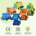 thumbnail image 3 of MVRLSH Clearance! Transforming Truck Robots Set Of 3 Friction Powered Cars Transform Into Robots Truck Toys For 2 3 4 Year Old Boys Fun Cars For Toddlers, 3 of 8