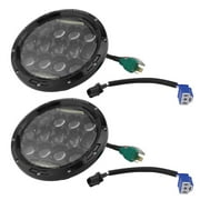 Refitted Lamps 2X7 Inch Round 150W Total Led Headlights 97-16 For Jeep JK TJ