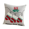 thumbnail image 4 of Funda de almohada navideña bordada, decoración navideña para sofá, estilo granja, invierno. Estilo A, 4 of 9