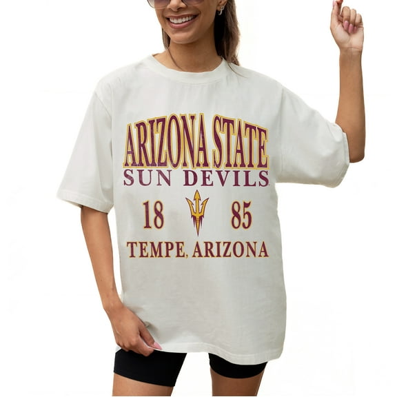 Women's Gameday Couture Cream Arizona State Sun Devils Unity Oversized T-Shirt