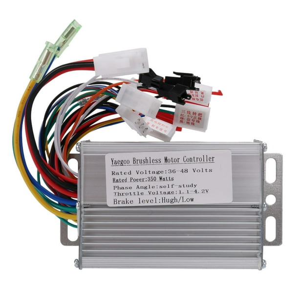 Controlador de Motor CC Sin Escobillas para Bicicleta EléCtrica, 36V/48V, 350W, para Bicicleta EléCtrica, Accesorios para Patinete