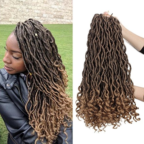 6 Packs Lot Goddess Faux Locs Crochet Hair Braiding Prelooped Faux Locs Twist Crochet Hair Braids With Curly Ends 24 Roots Pack Ombre Blonde Dreadlocks Synthetic Hair Extensions 1b 27 Walmart Canada