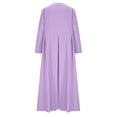 thumbnail image 6 of Xdegoge Long Dresses for Women Loose Fit 3/4 Sleeve Round Neck Casual Dresses Solid Color Pleated Empire Waist Midi Dress Spring Fall Vacation Outfits, 6 of 9