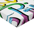 thumbnail image 2 of Ambesonne Pride Fitted Sheet, Love Text Rainbow Colors, Twin XL Size, Multicolor, 2 of 3