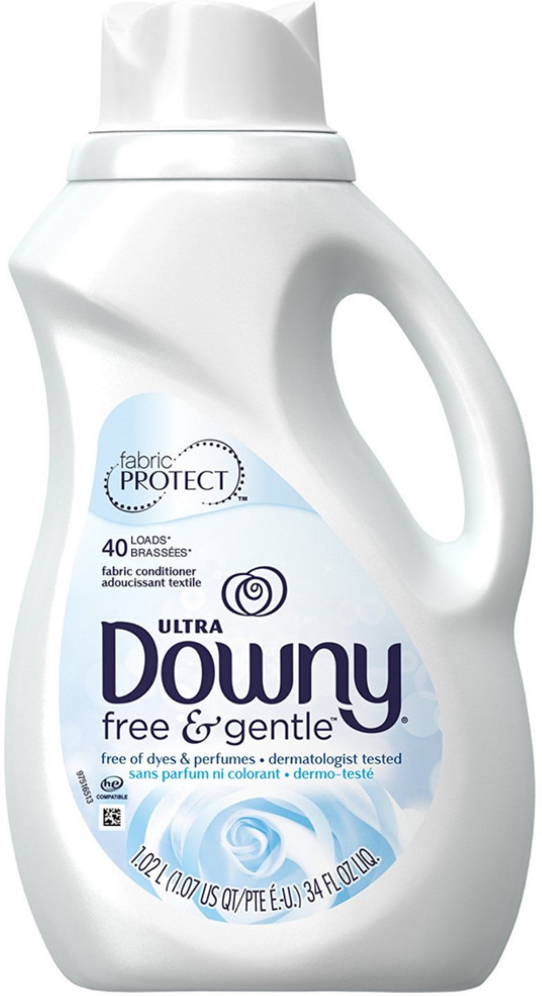 Downy Ultra Fabric Softener, Free & Gentle 34 oz