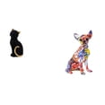 thumbnail image 1 of Estatua de gato, figura de escritorio, escultura de perro, figura decorativa, adorno de resina, artesanal, adecuada para oficina, hogar, sala, 1 of 8