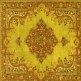 thumbnail image 1 of Ahgly Company Machine Washable Indoor Square Persian Yellow Traditional Area Rugs, 6' Square, 1 of 4