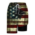 thumbnail image 6 of Mens Swim Trunks with Compression Liner 5 Inch Inseam Swim Shorts Quick Dry Mens Swimsuit Board Shorts Independence Day 4Th Of July Shorts Retro Patriotic Beach Pants with Pockets, 6 of 6