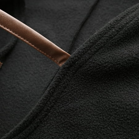 INCERUN Men's Fleece Hoodies Cloak Cape Jacket Poncho Outwear | Walmart ...