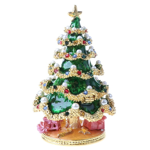 ZPAQI Christmas Tree Trinket Box Jewelry Organizer Jewelry Trinket Box Unique Gift