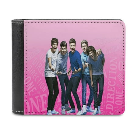 One Direction Wallet for Men Bifold Wallets Leather Purse Clutch Card Holders Travel Wallet Thin Money Bag Cash Case Coin Purse