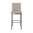 thumbnail image 2 of Amisco Perry 26 In. Counter Stool - Cream Faux Leather / Metallic Grey Metal, 2 of 9