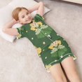 thumbnail image 6 of Ttyddzy Pajama Sets for Boys&Girls, Soft Silky Satin Button-Up Pjs with Shorts for Spring/Summer, Green Girl XXL, 6 of 8