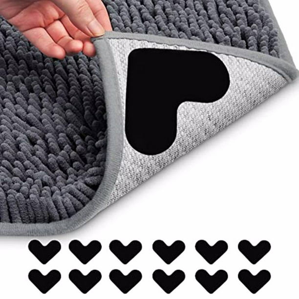 Cateissary Pinzas de alfombra reutilizables de PU, 12 Uds., forma de corazón, amplia aplicación, alfombra, ángulo , hecho en PU, antideslizante Conjuntos de muebles de sala de estar