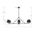 thumbnail image 4 of XAV-B9306-MK Crystorama Lighting Xavier - 6 Light Chandelier In Modern Style-14.75 Inches Tall and 46 Inches Wide-Matte Black Finish, 4 of 8