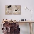 thumbnail image 2 of Stupell Black and White on Tan Ballet Drawing Study, 2pc Multi Piece Canvas Wall Art Set, 16 x 20 - Multi-color - 16 x 20, 2 of 5