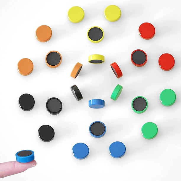🧲 Lote De 5 A 50 Imanes De 3cm Para Nevera – Multicolor – Rondos – Adhesivos Magnéticos Para Fotos O Notas
