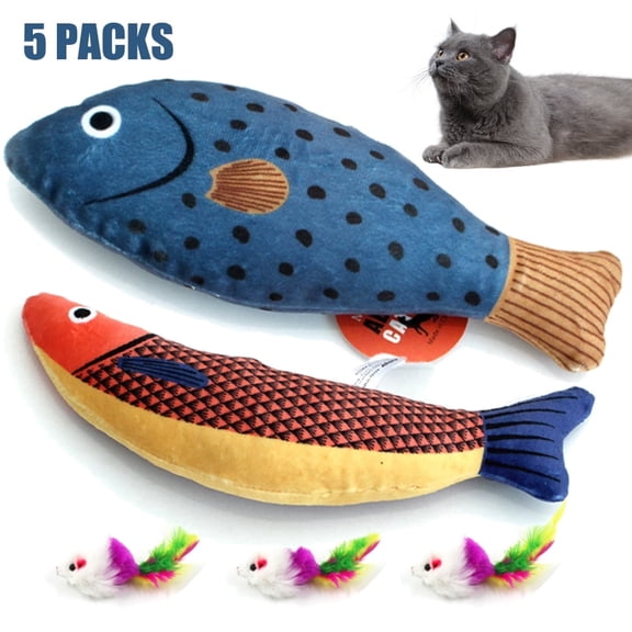 Cats Catnip Toys,Likaty Realistic Fish Interactive Toys for Kitty Pets