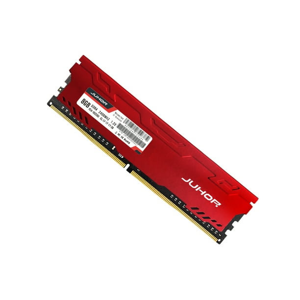 JUHOR DDR4 2400 MHz 1.2 V 8 Go PC de bureau Mémoire Banque PC Mémoire RAM  Faible consommation d'énergie Compatibilité étendue avec dissipateur de  chaleur 