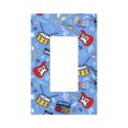 thumbnail image 1 of DouZhe 1-Gang Decorator/Rocker Wallplate, Cartoon Musical Instrument Sketch Decorative Wall Plates, 1 of 7