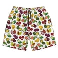 thumbnail image 3 of Uemuo Colorful Fruits Pattern Men's Swim Trunks Hawaiian Beach Bathing Suit Swimsuits Beach Quick-Dry Shorts with Pockets-, 3 of 9