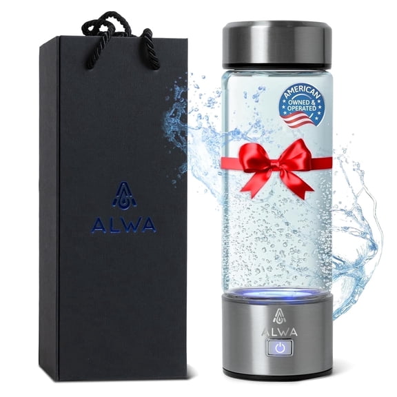 Hydrogen Water Bottle Generator - 1700 PPB Glass Portable Hydrogen Water Machine with SPE/PEM Technology, Rechargeable Hydro Health Bottle, Hydrogen Water Ionizer, Hydro Water Bottl