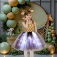 thumbnail image 4 of MIASHUI Robe Tutu Lumineuse pour Filles avec Design Chat Khaki1,6-7 Ans, 4 of 4
